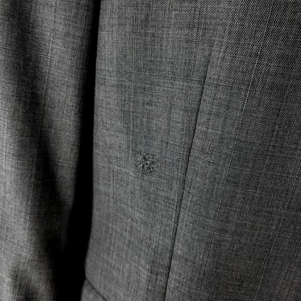 DAMAGED Joseph & Feiss Super 100s Wool 2 Button Blazer 44R Or Slim 46R Gray Shar